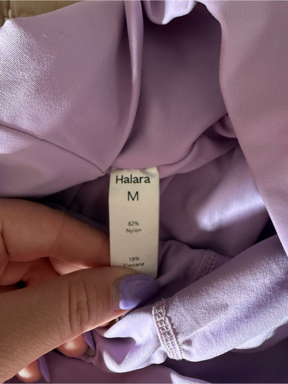 HALARA Lavender High-Waist Foldover Lounge Shorts - Picture 2 of 2